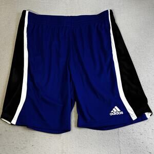 Adidas Athletic Shorts Mens XXL Blue Black Jogging Activewear Casual Gym Summer